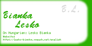 bianka lesko business card